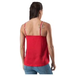 Debbie Singlet Wvn Red