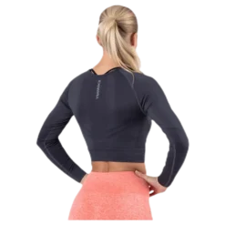 Define Seamless L/S Crop Top Grey