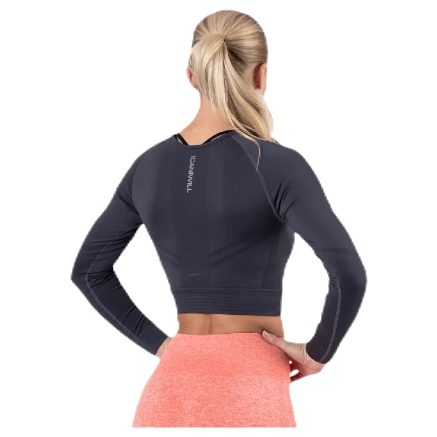 Define Seamless L/S Crop Top Grey