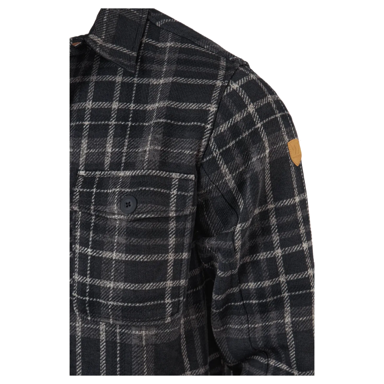 Dewey M Checked Fleece Shirt Black