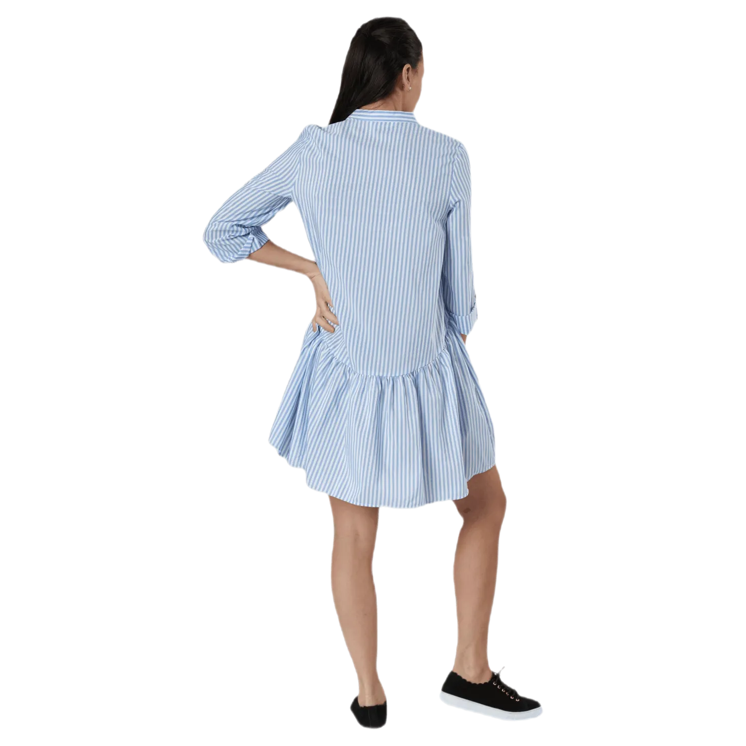 Ditte Life Stripe 3/4 Dress W White