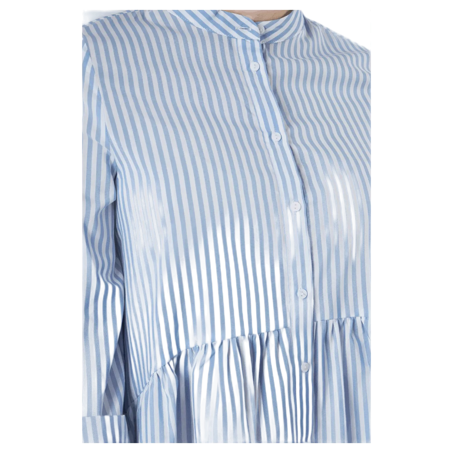 Ditte Life Stripe 3/4 Dress W White