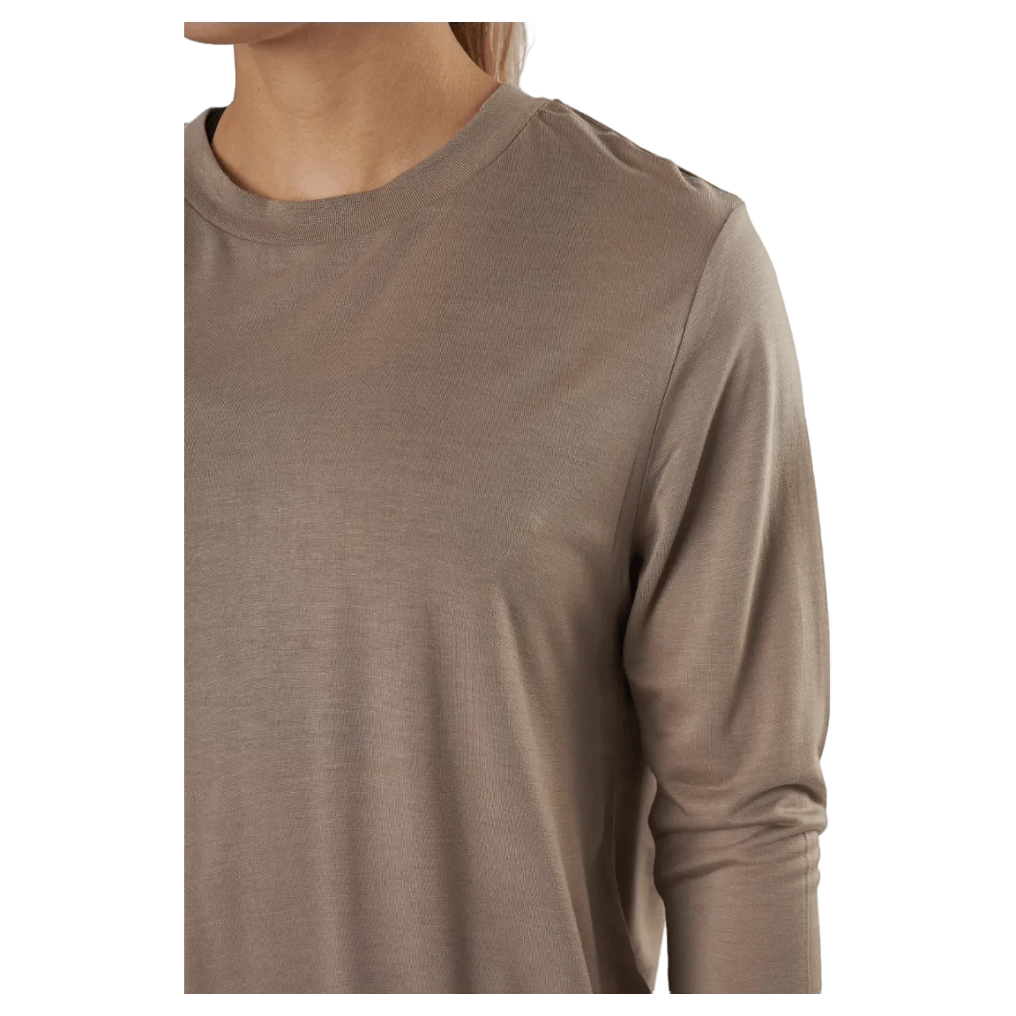 Ease Crew Neck Taupe Grey