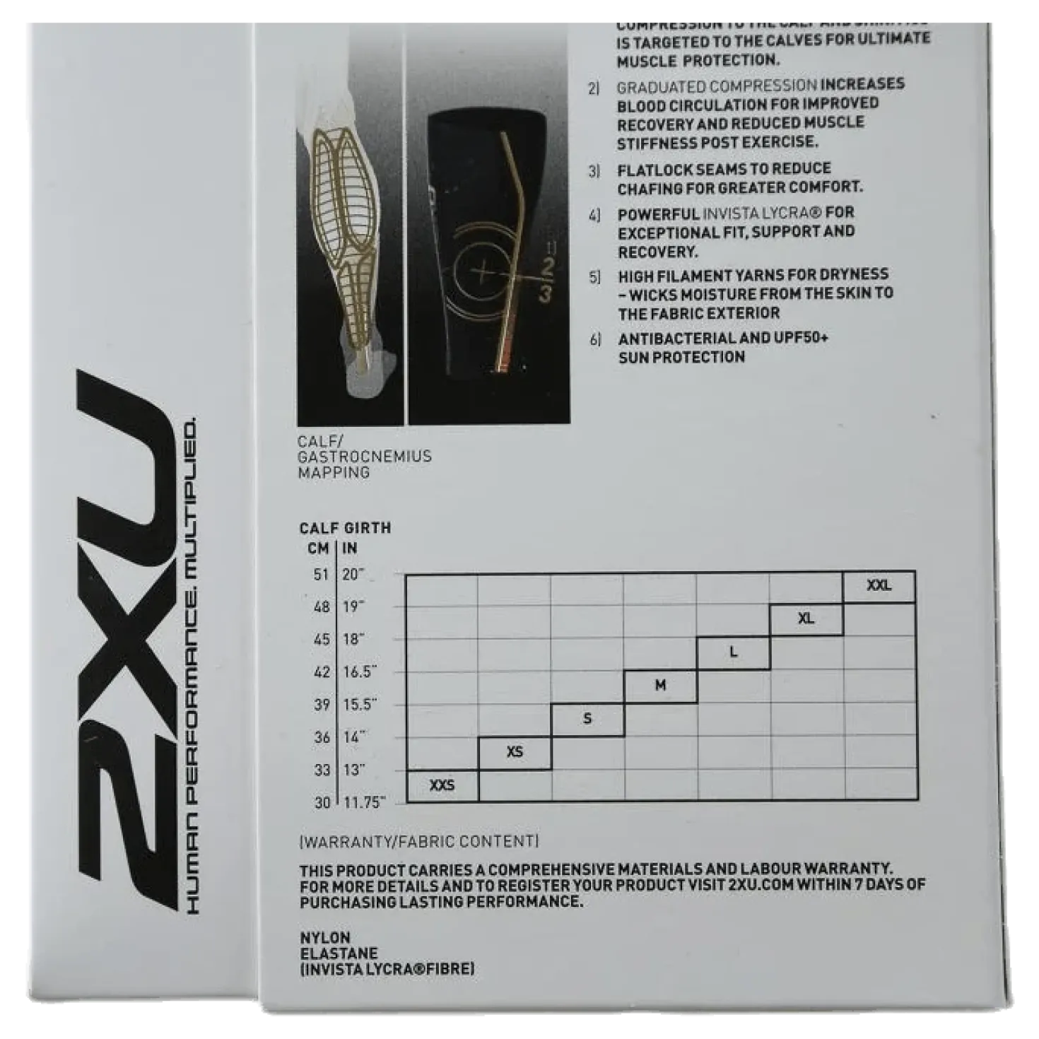 Elite MCS Compression Calf Guard Black/Gold