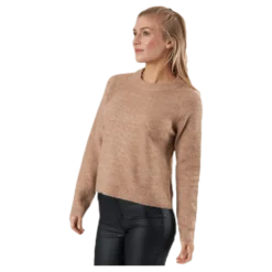 Ellen Ls O-Neck Knit Beige