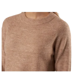 Ellen Ls O-Neck Knit Beige
