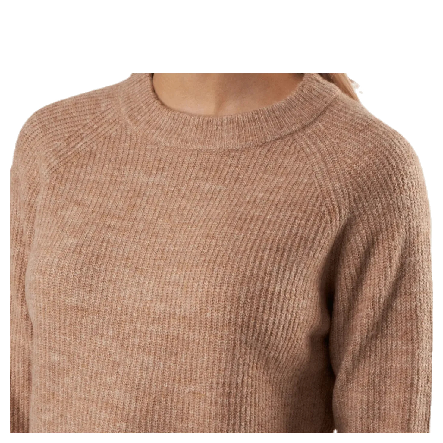 Ellen Ls O-Neck Knit Beige