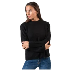 Ellen Ls O-Neck Knit Black