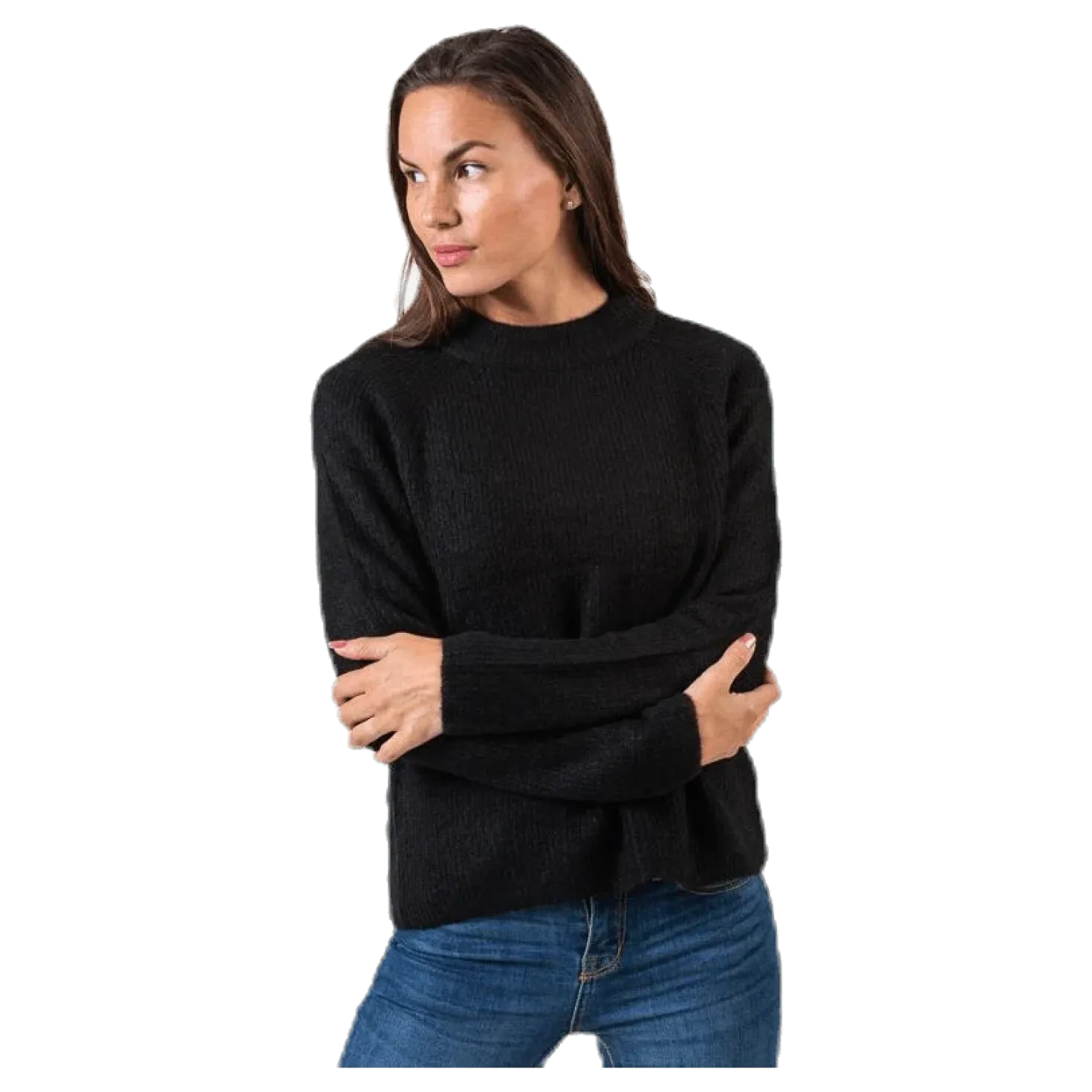 Ellen Ls O-Neck Knit Black