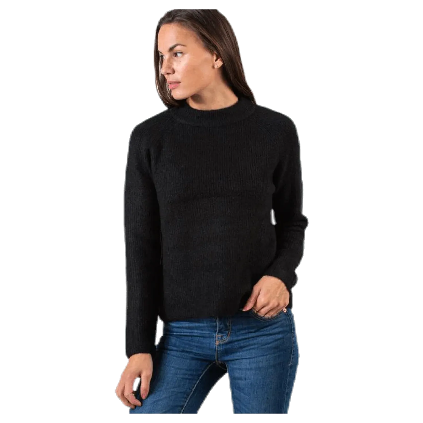 Ellen Ls O-Neck Knit Black