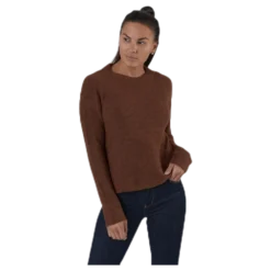 Ellen Ls O-Neck Knit Brown