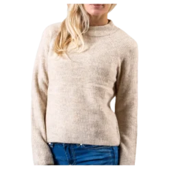 Ellen Ls O-Neck Knit White