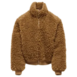 Ellie Sherpa Bomber Brown