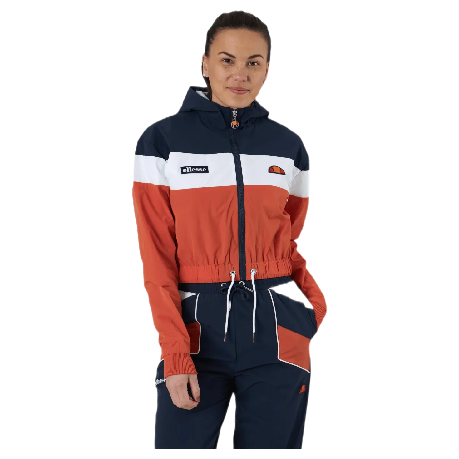 El Sambry Crop Track Top Orange