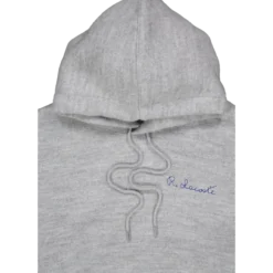 Embroidered Signature Hoodie Silver Chine