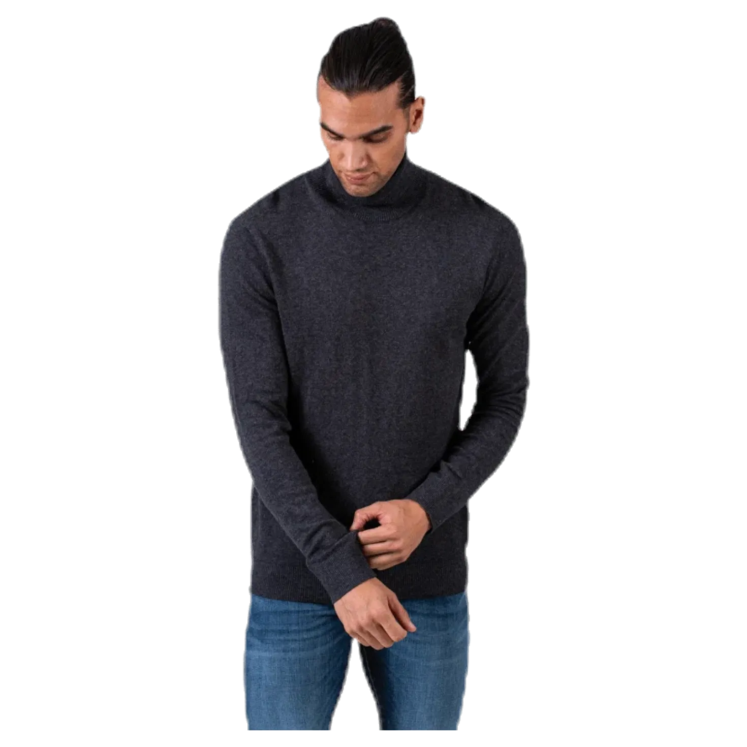 Emil Knit Roll Neck Grey