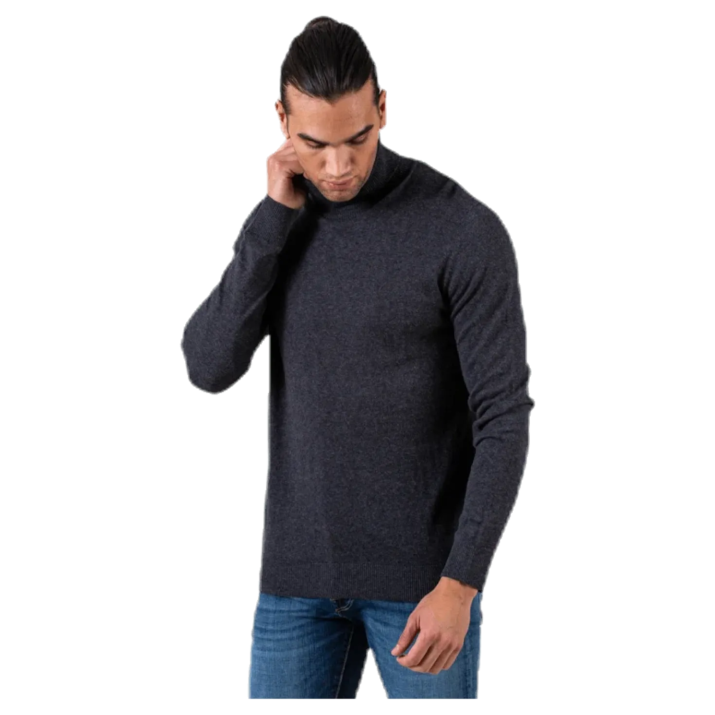 Emil Knit Roll Neck Grey
