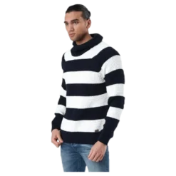 Emil Wrap Neck Blue/White