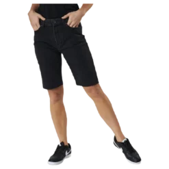 Emily Hw Long Shorts Raw Bb Mas0033 Black