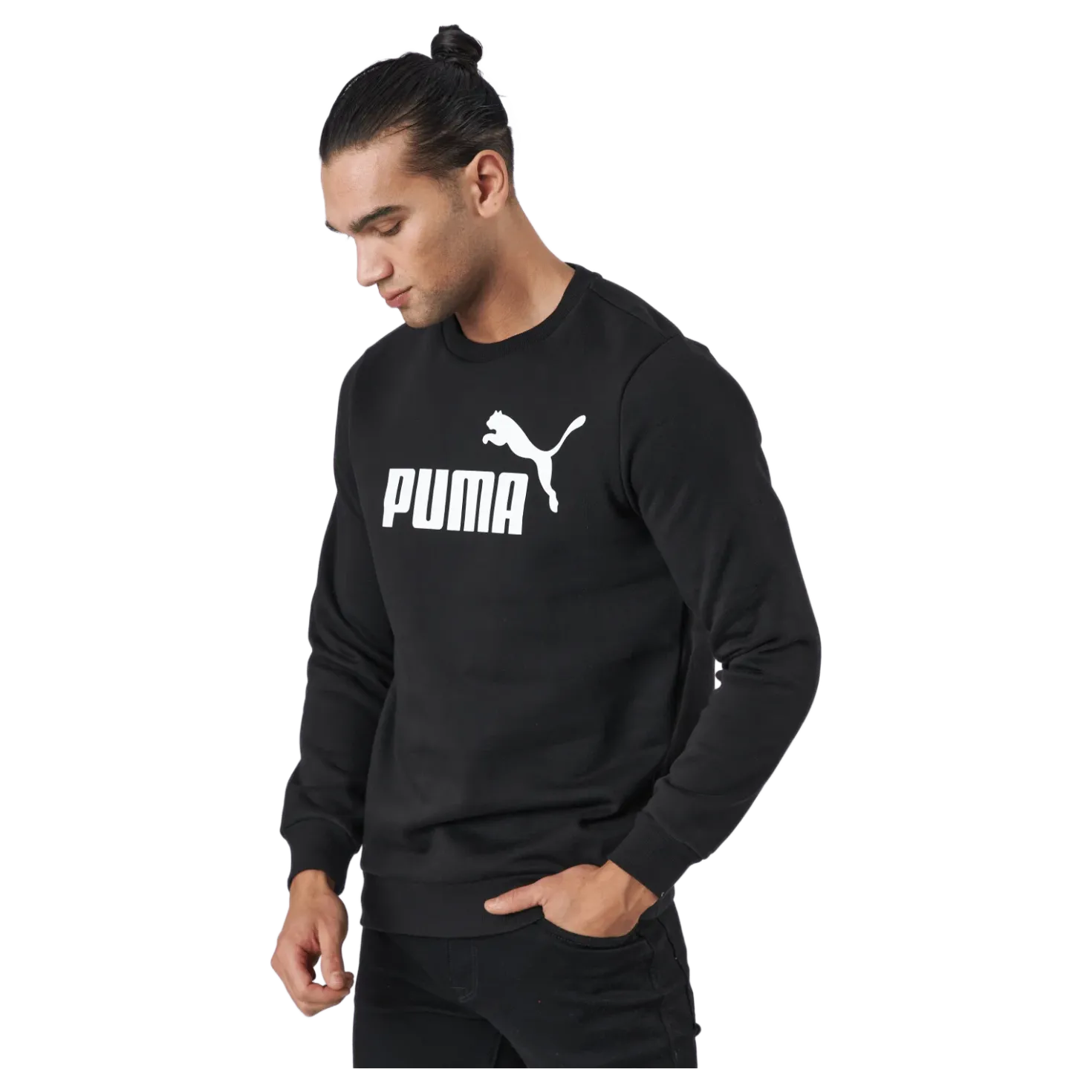 Ess Big Logo Crew Fl Puma Black