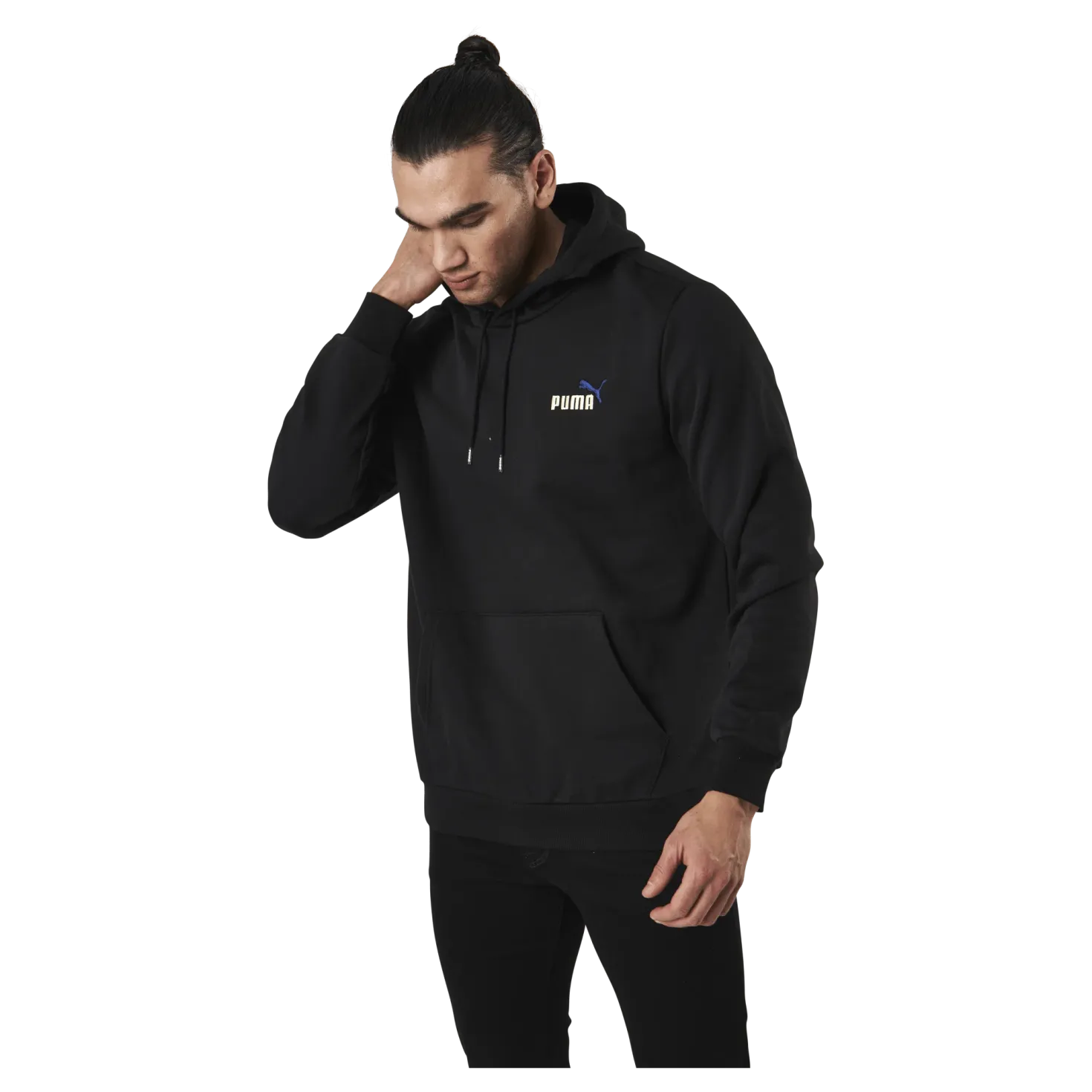 Essential Embroidery Logo Hoodie Fl Black