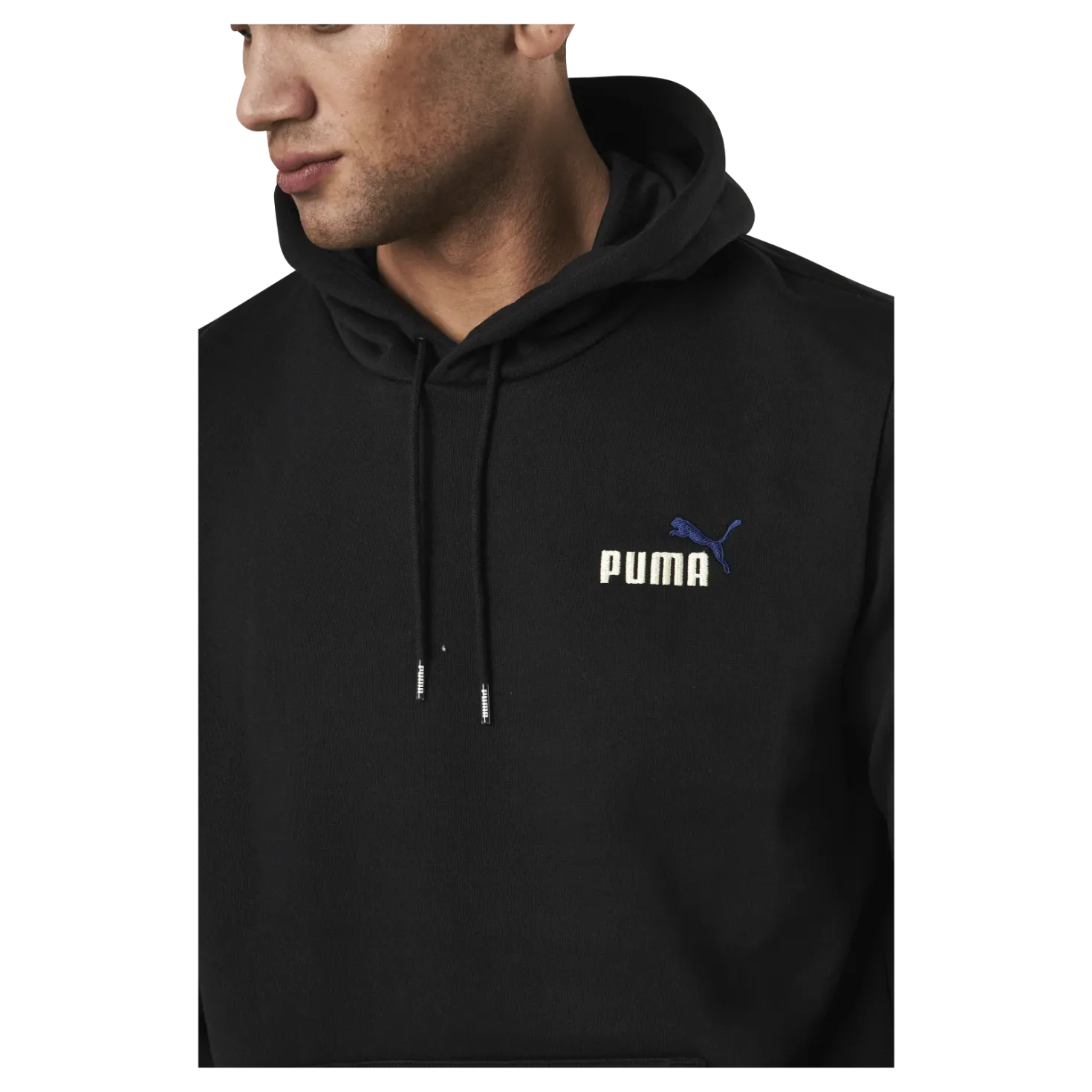Essential Embroidery Logo Hoodie Fl Black