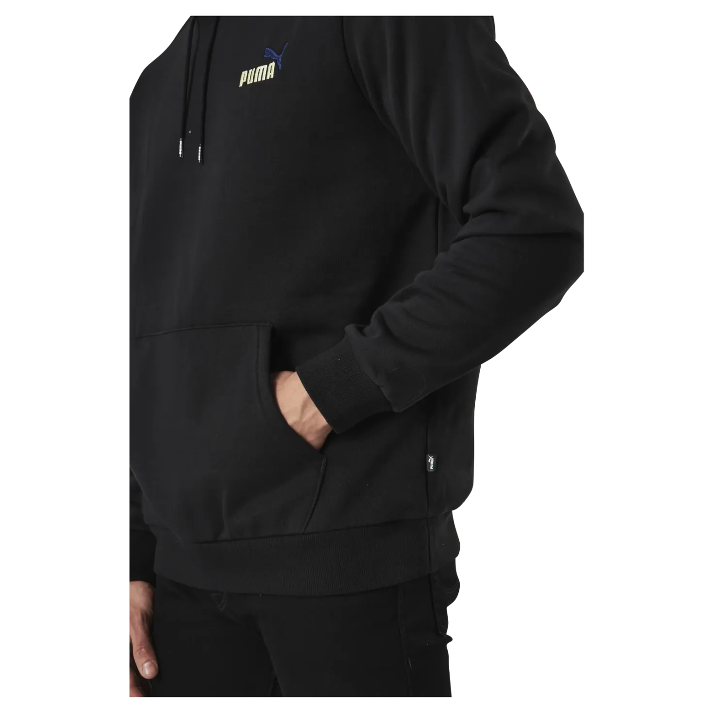 Essential Embroidery Logo Hoodie Fl Black