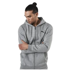 Essential Small Logo Fz Hoodie Fl Grey