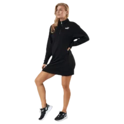 Ess+ Half-Zip Dress Tr Black