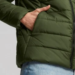 Ess Hooded Padded Jacket Myrtle