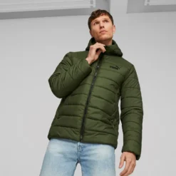 Ess Hooded Padded Jacket Myrtle
