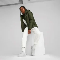 Ess Hooded Padded Jacket Myrtle