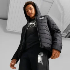 Ess Hooded Padded Jacket Puma Black