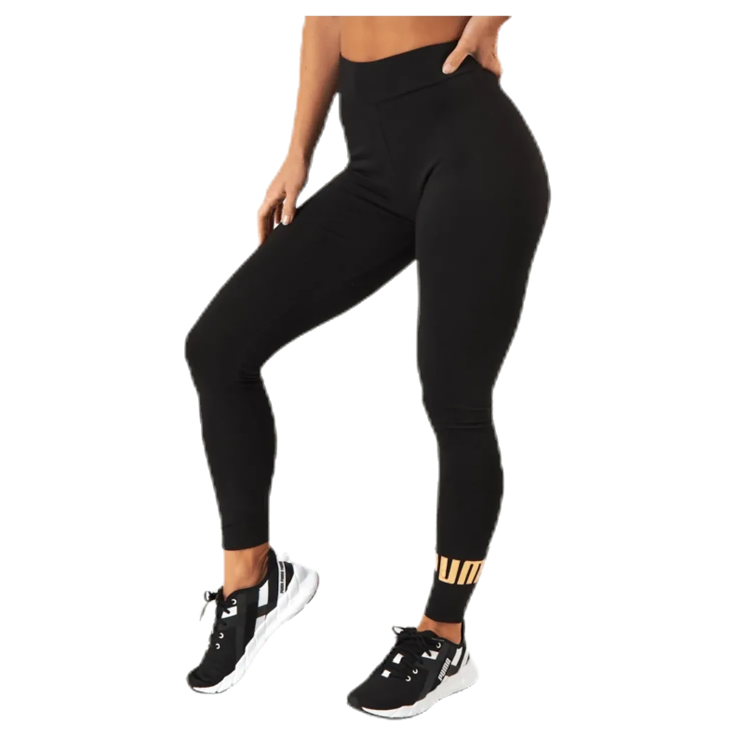 ESS Logo Leggings Black/Gold