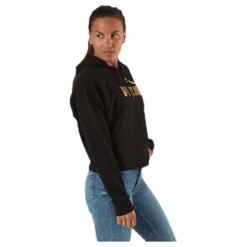 ESS+ Metallic Cropped Hoody TR Black/Gold