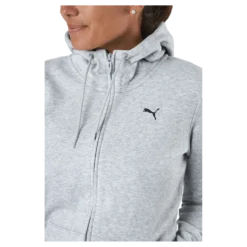 Ess Small Logo Full-zip Hoodie Puma Black Cat
