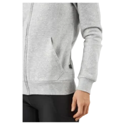 Ess Small Logo Full-zip Hoodie Light Gray Heather