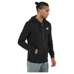 Ess Small Logo Fz Hoodie Fl Puma Black