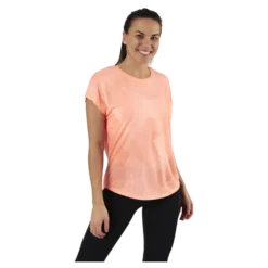 Fan Loose Burnout Ss Tee Orange