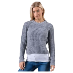 Fiona L/S Pullover Knt Grey
