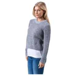 Fiona L/S Pullover Knt Grey