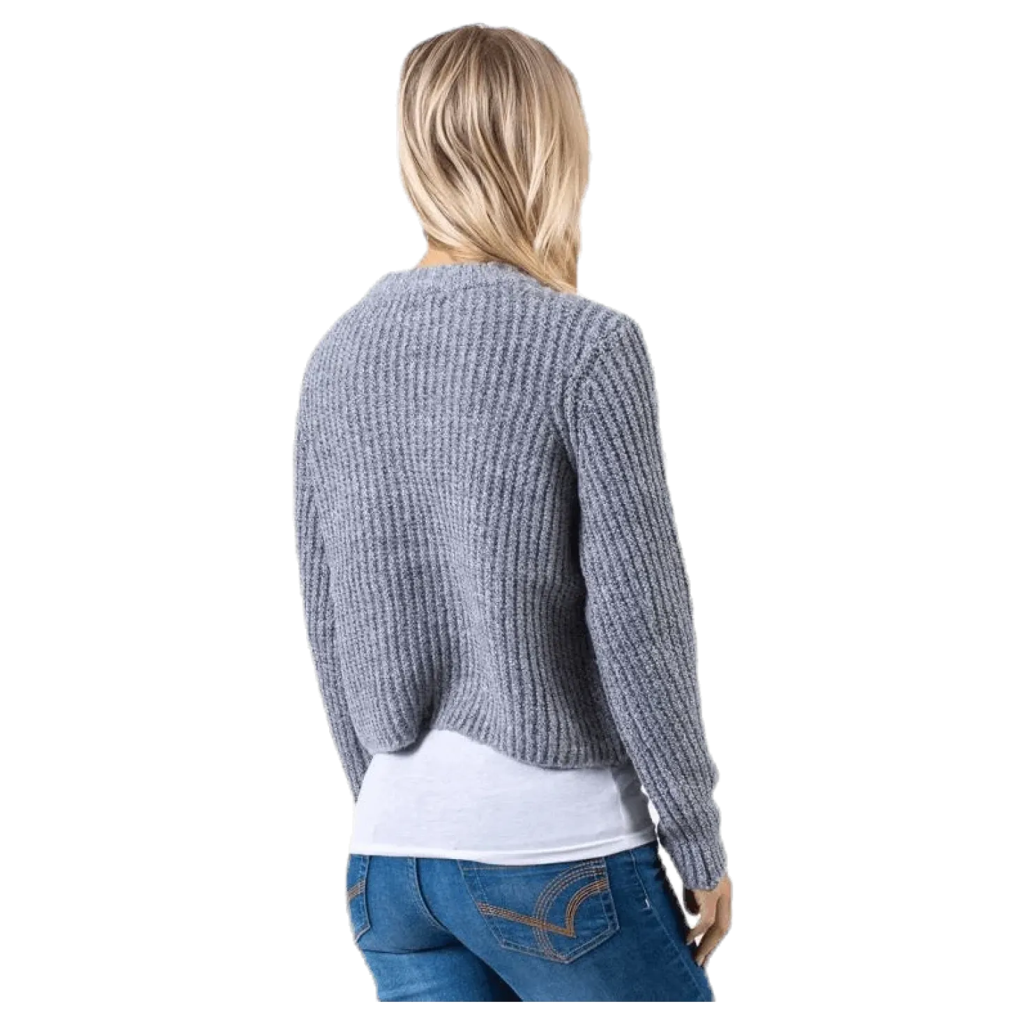 Fiona L/S Pullover Knt Grey