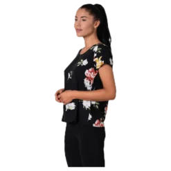 First One Ss Aop Top Black