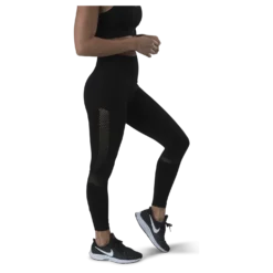 Fitness Mesh Knit Tights Black