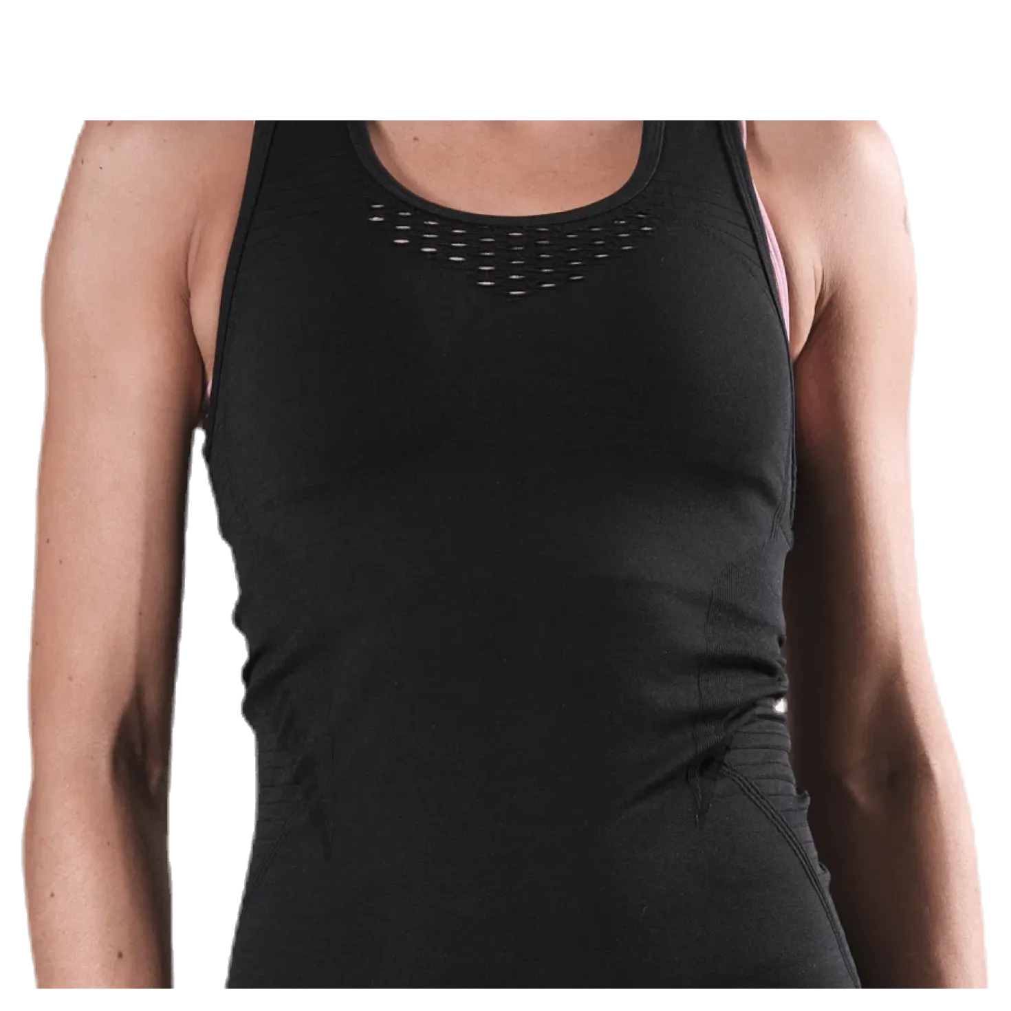 Fitness Seamless Mesh Tank Black
