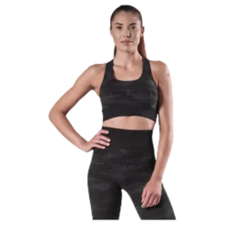 Fitness Seamless Racerback Bra Patterned/Black