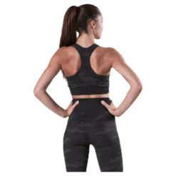 Fitness Seamless Racerback Bra Patterned/Black