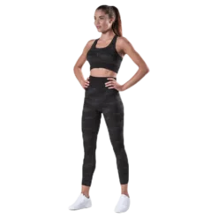 Fitness Seamless Racerback Bra Patterned/Black