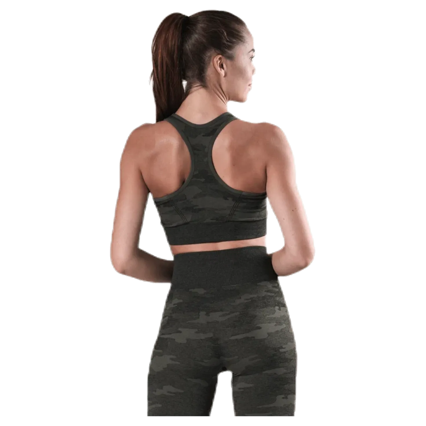 Fitness Seamless Racerback Bra Patterned/Green