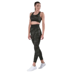Fitness Seamless Racerback Bra Patterned/Green